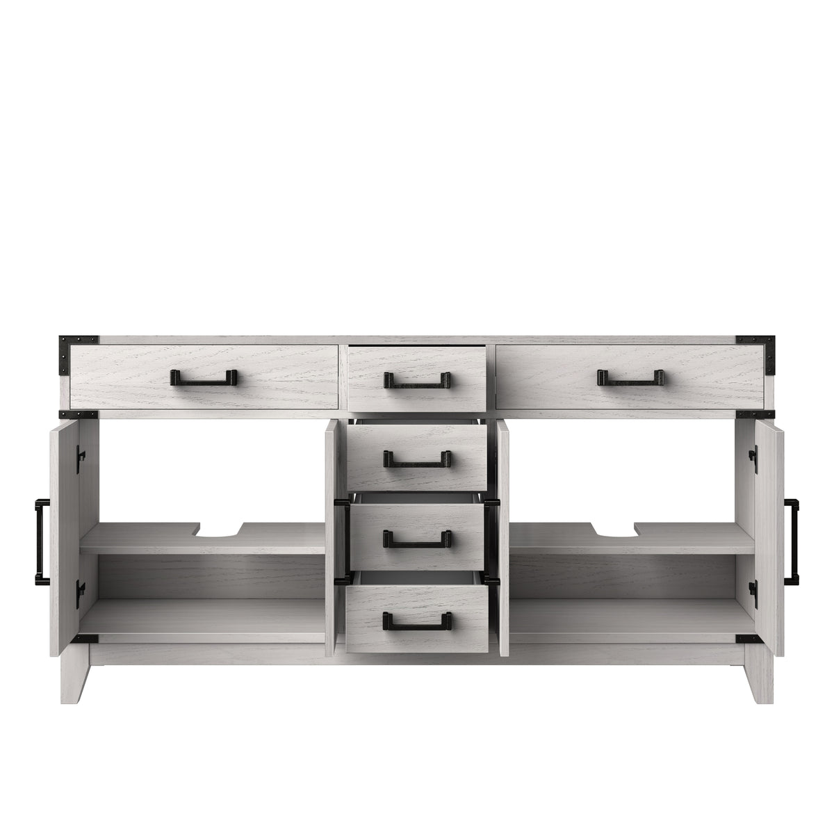 Lexora Laurel 60 in. White Oak Double Sink Bath Vanity