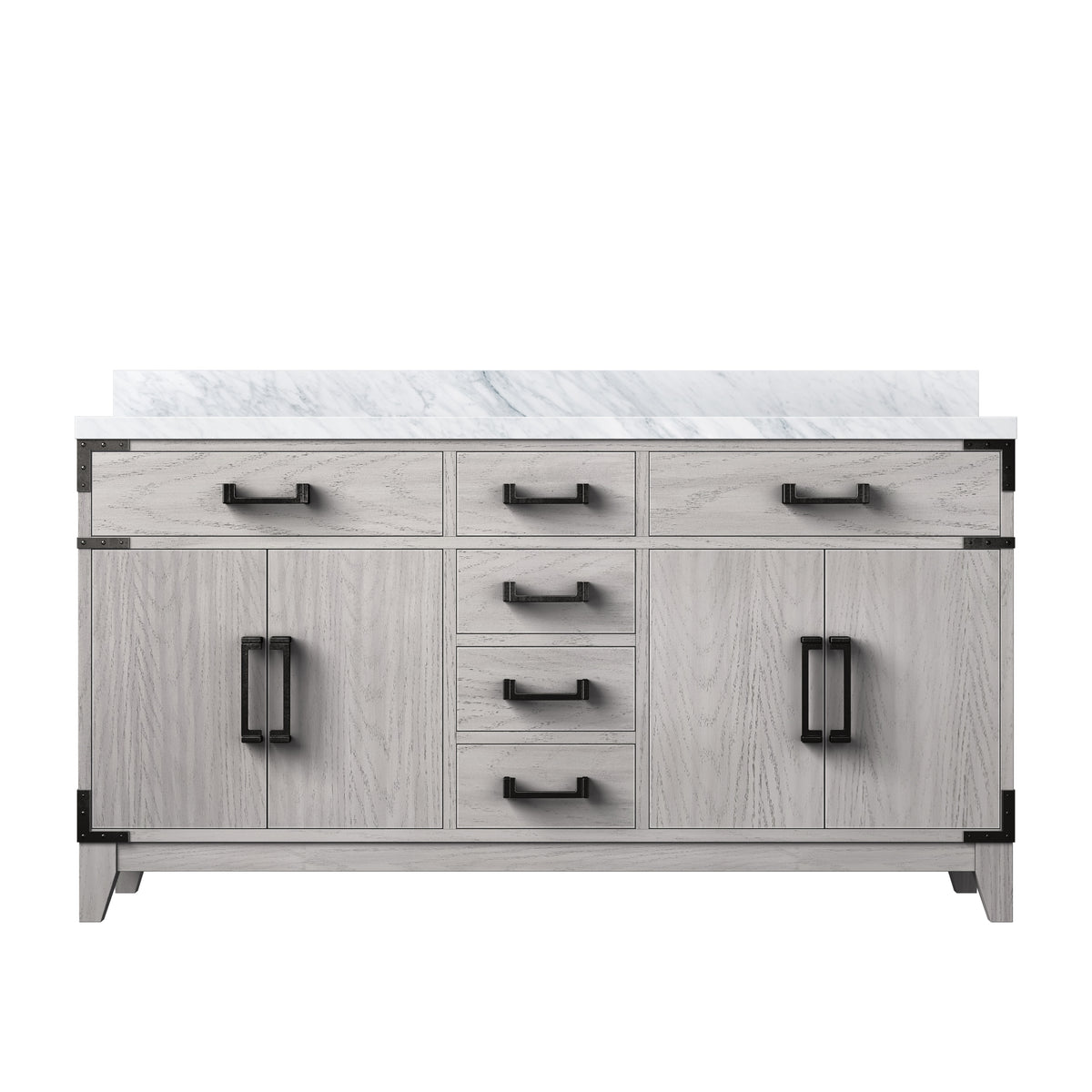 Lexora Laurel 60 in. White Oak Double Sink Bath Vanity