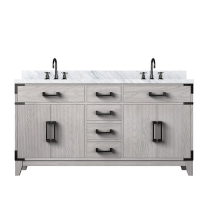 Lexora Laurel 60 in. White Oak Double Sink Bath Vanity
