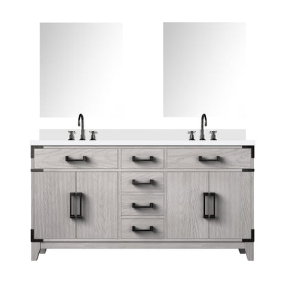 Lexora Laurel 60 in. White Oak Double Sink Bath Vanity