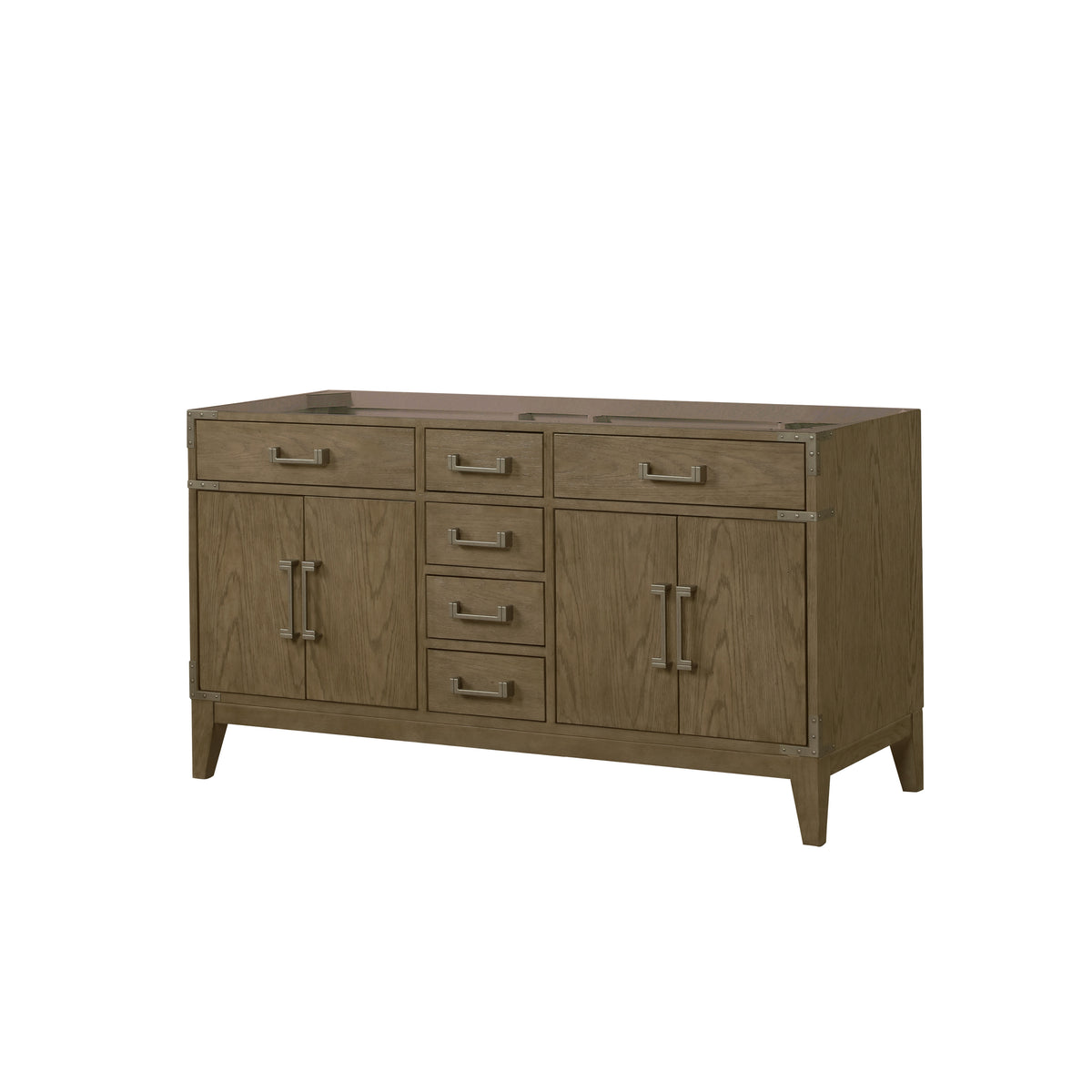 Lexora Laurel 60 in. Grey Oak Double Sink Bath Vanity