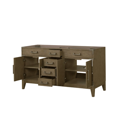 Lexora Laurel 60 in. Grey Oak Double Sink Bath Vanity