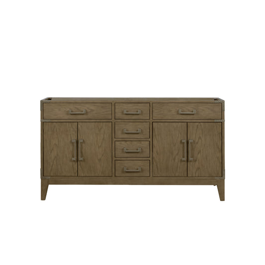 Lexora Laurel 60 in. Grey Oak Double Sink Bath Vanity