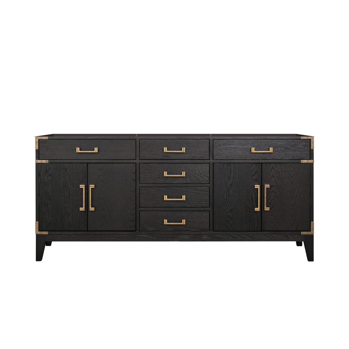 Lexora Laurel 72 in. Black Oak Double Sink Bath Vanity