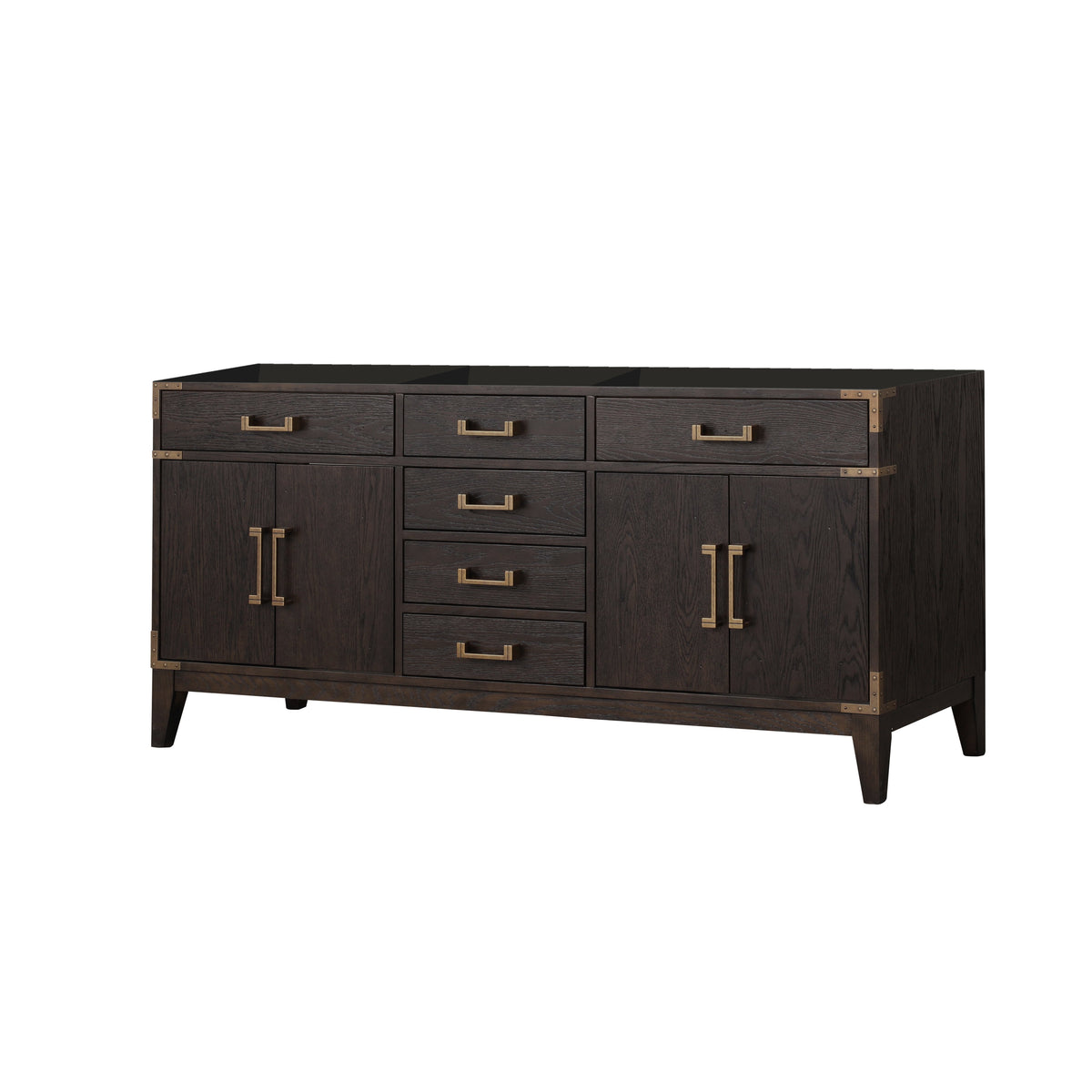 Lexora Laurel 72 in. Brown Oak Double Sink Bath Vanity