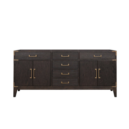 Lexora Laurel 72 in. Brown Oak Double Sink Bath Vanity
