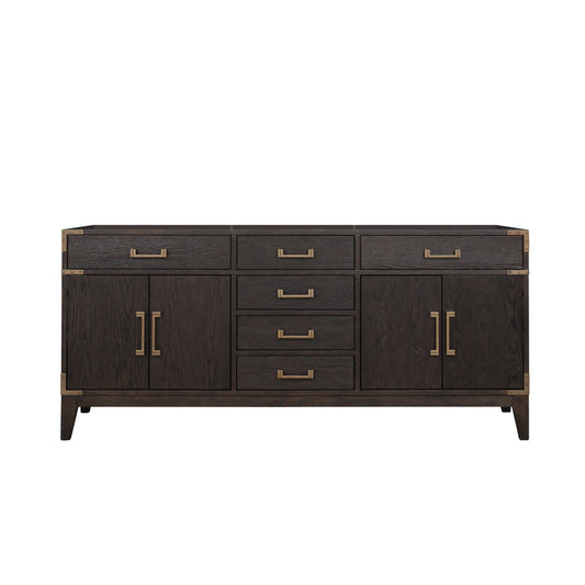 Lexora Laurel 72 in. Brown Oak Double Sink Bath Vanity