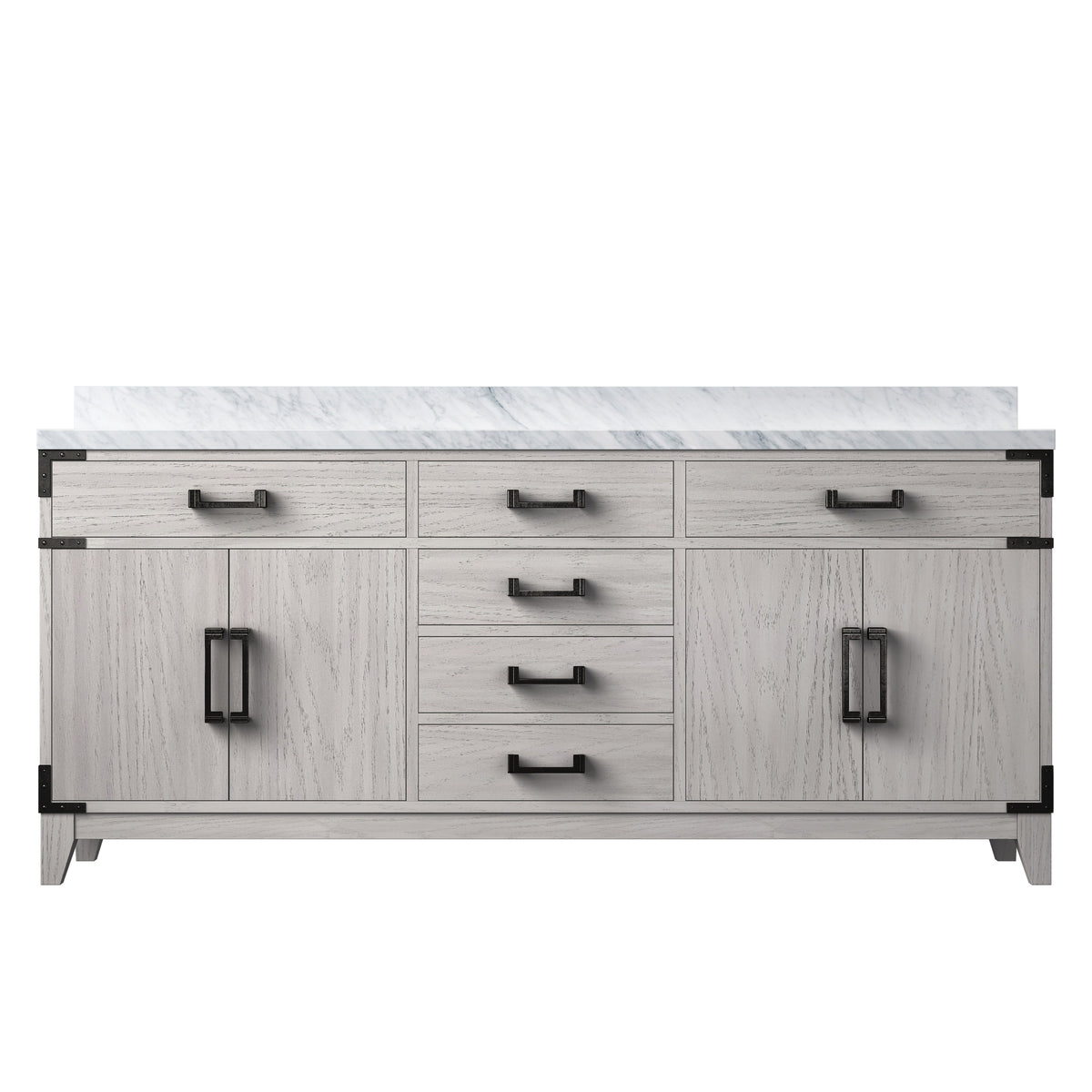 Lexora Laurel 72 in. White Oak Double Sink Bath Vanity