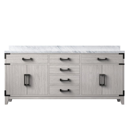 Lexora Laurel 72 in. White Oak Double Sink Bath Vanity