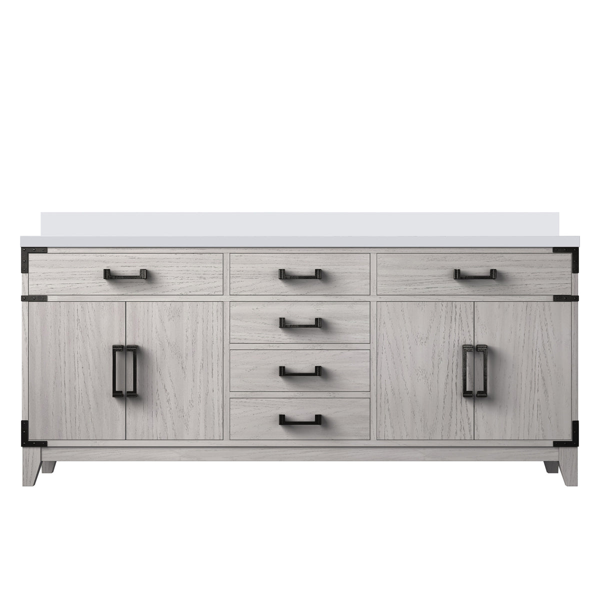 Lexora Laurel 72 in. White Oak Double Sink Bath Vanity