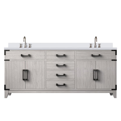 Lexora Laurel 72 in. White Oak Double Sink Bath Vanity