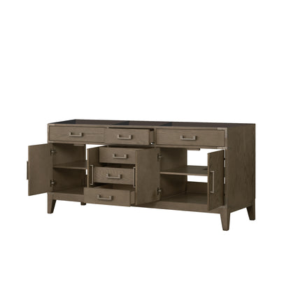 Lexora Laurel 72 in. Grey Oak Double Sink Bath Vanity