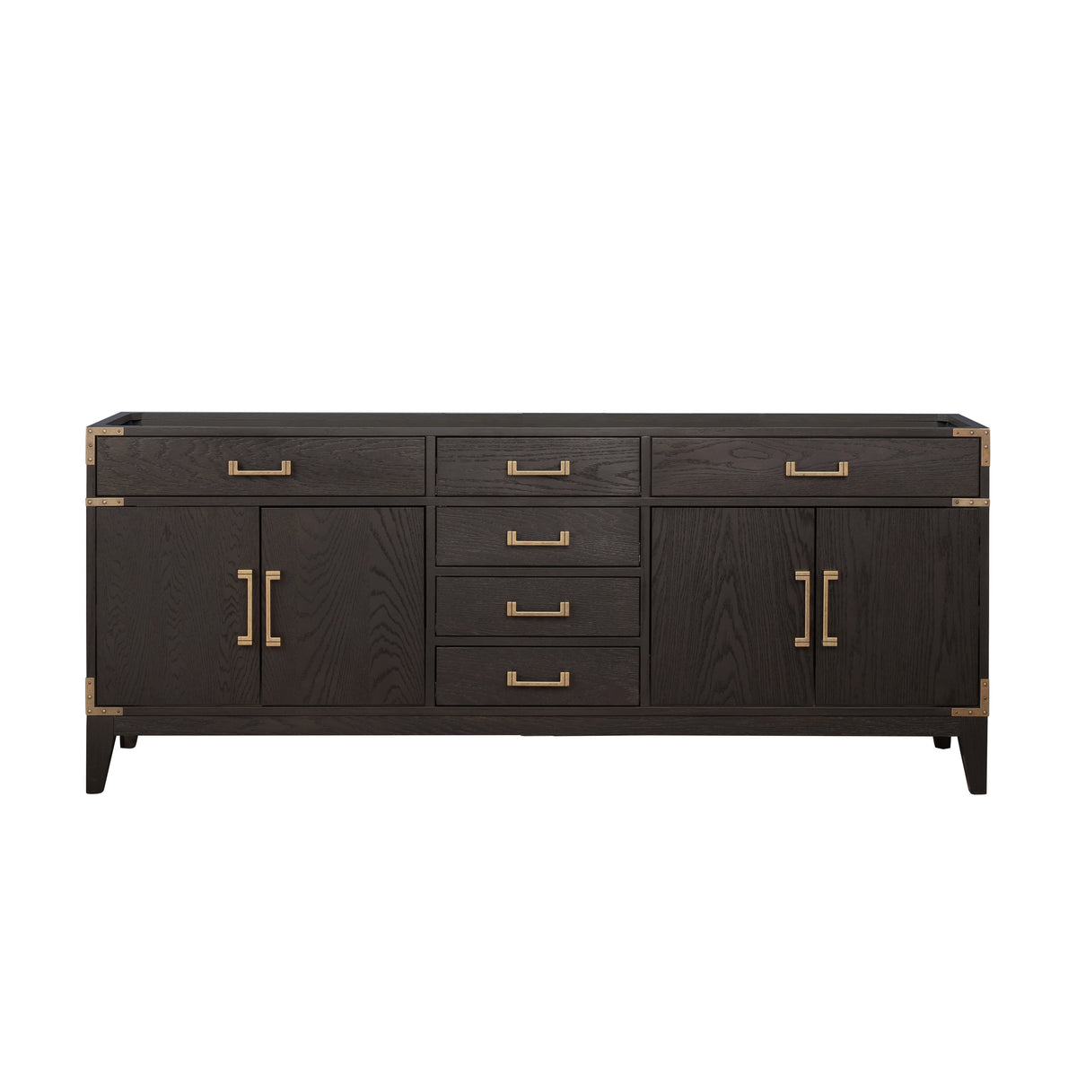 Lexora Laurel 80 in. Brown Oak Double Sink Bath Vanity