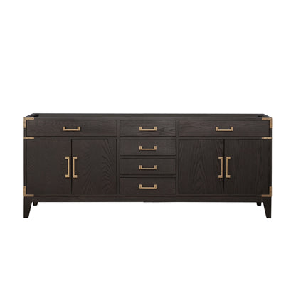 Lexora Laurel 80 in. Brown Oak Double Sink Bath Vanity