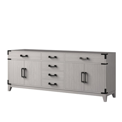 Lexora Laurel 80 in. White Oak Double Sink Bath Vanity
