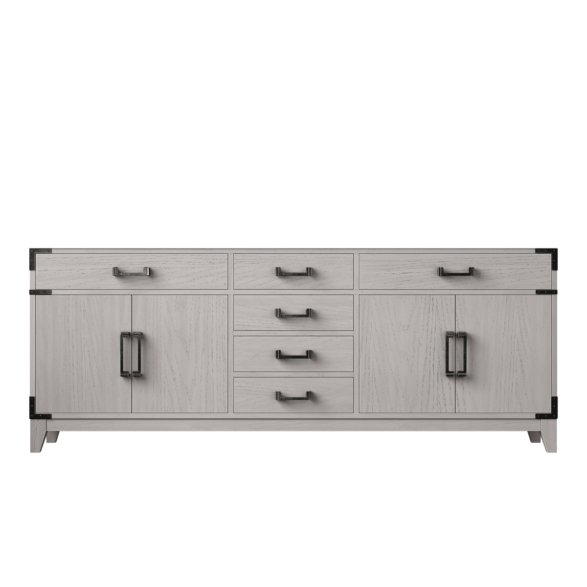 Lexora Laurel 80 in. White Oak Double Sink Bath Vanity