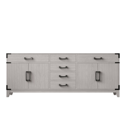 Lexora Laurel 80 in. White Oak Double Sink Bath Vanity