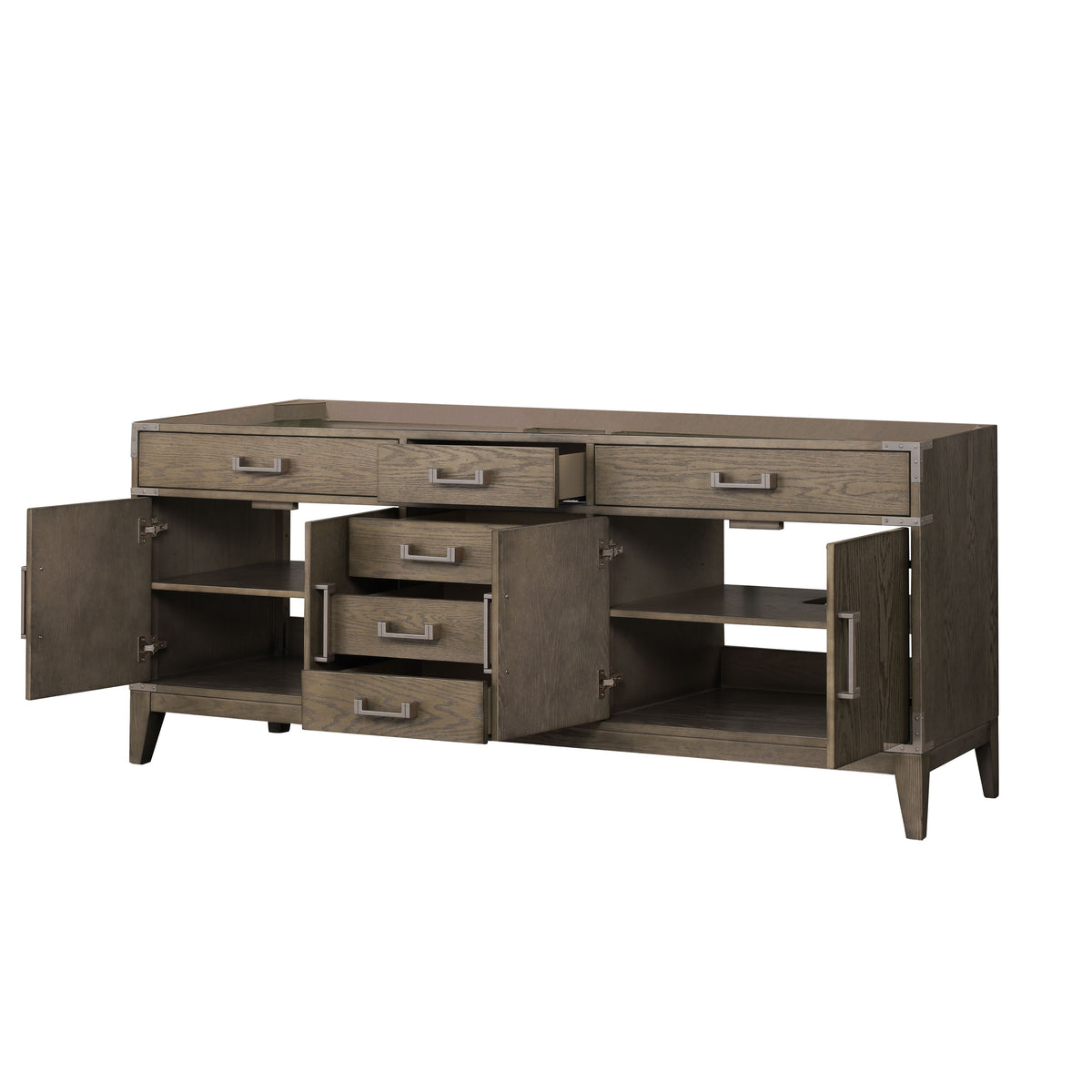 Lexora Laurel 80 in. Grey Oak Double Sink Bath Vanity
