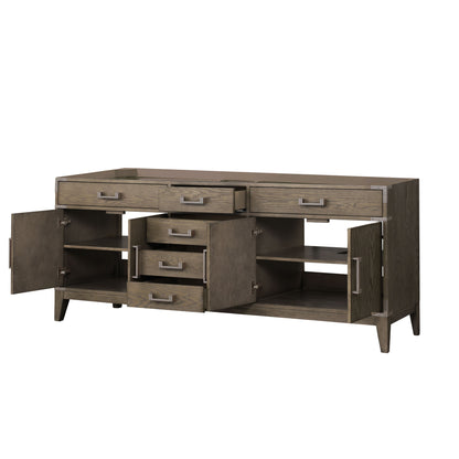 Lexora Laurel 80 in. Grey Oak Double Sink Bath Vanity