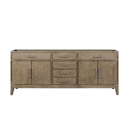 Lexora Laurel 80 in. Grey Oak Double Sink Bath Vanity