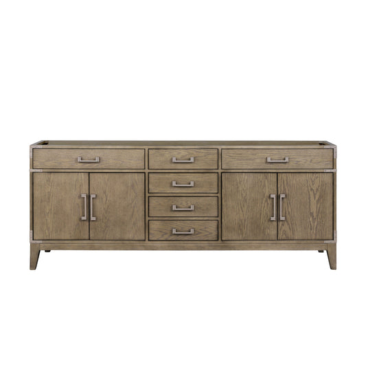 Lexora Laurel 80 in. Grey Oak Double Sink Bath Vanity