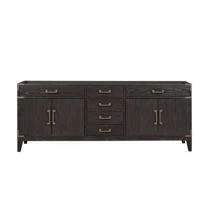 Lexora Laurel 84 in. Brown Oak Double Sink Bath Vanity