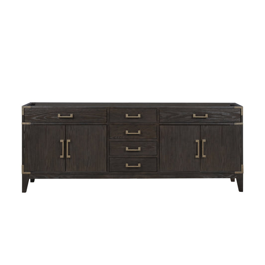 Lexora Laurel 84 in. Brown Oak Double Sink Bath Vanity