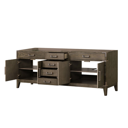 Lexora Laurel 84 in. Grey Oak Double Sink Bath Vanity