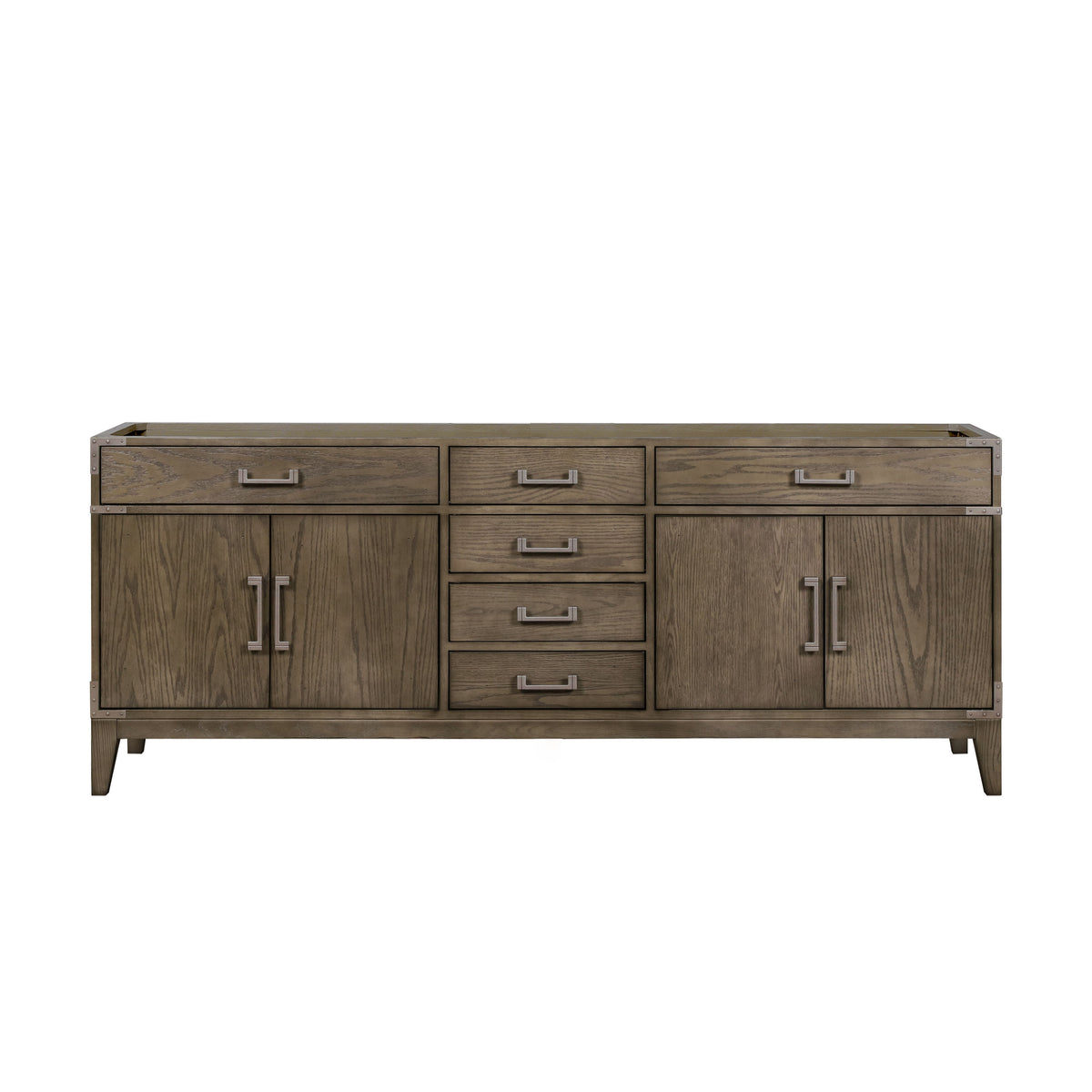 Lexora Laurel 84 in. Grey Oak Double Sink Bath Vanity
