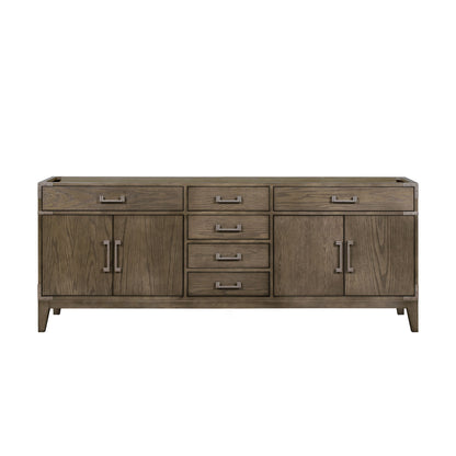 Lexora Laurel 84 in. Grey Oak Double Sink Bath Vanity