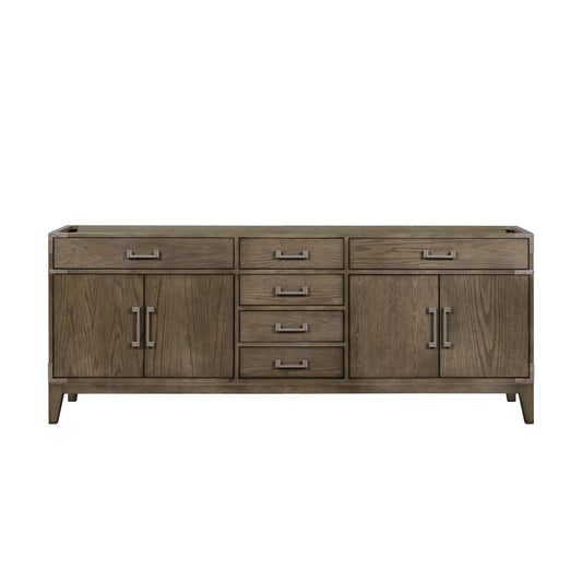 Lexora Laurel 84 in. Grey Oak Double Sink Bath Vanity