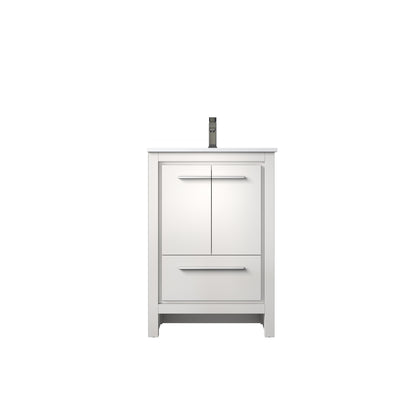 Lexora Lafarre 24 in. White Single Sink Bath Vanity