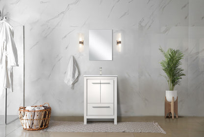 Lexora Lafarre 24 in. White Single Sink Bath Vanity