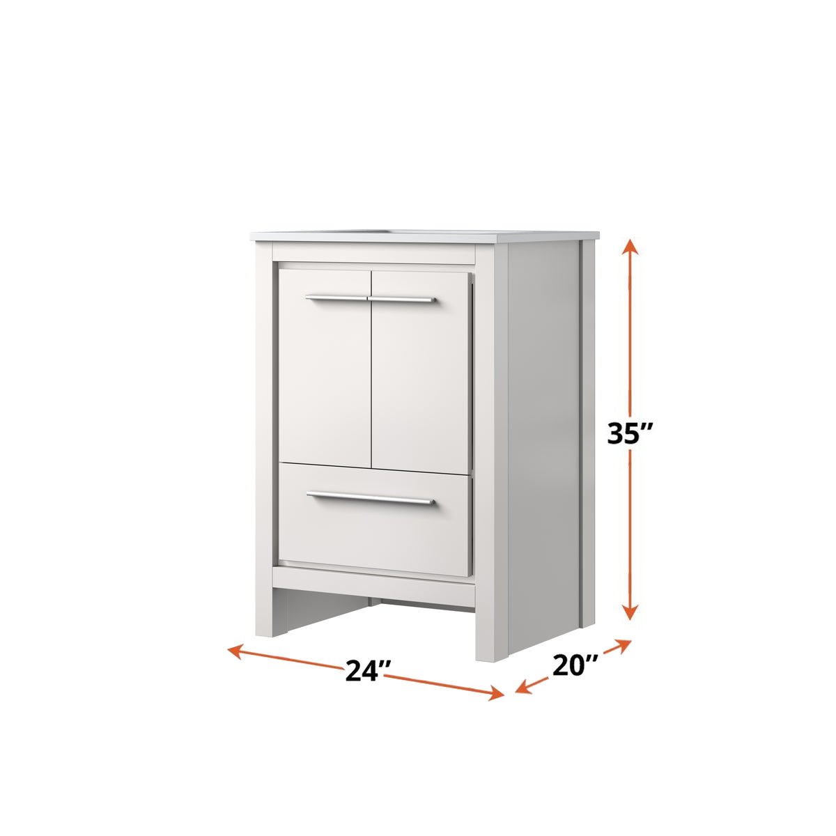 Lexora Lafarre 24 in. White Single Sink Bath Vanity