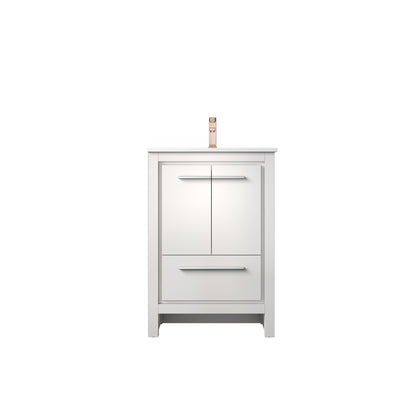 Lexora Lafarre 24 in. White Single Sink Bath Vanity
