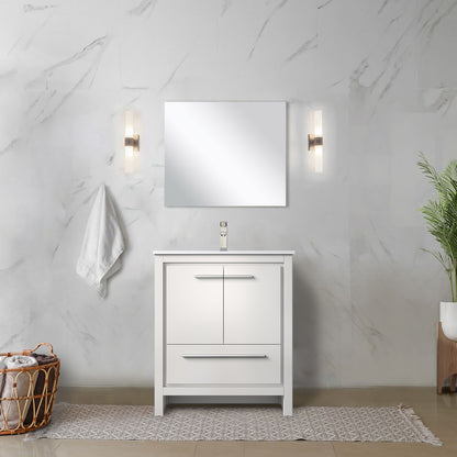 Lexora Lafarre 30 in. White Single Sink Bath Vanity