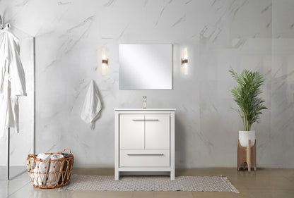 Lexora Lafarre 30 in. White Single Sink Bath Vanity
