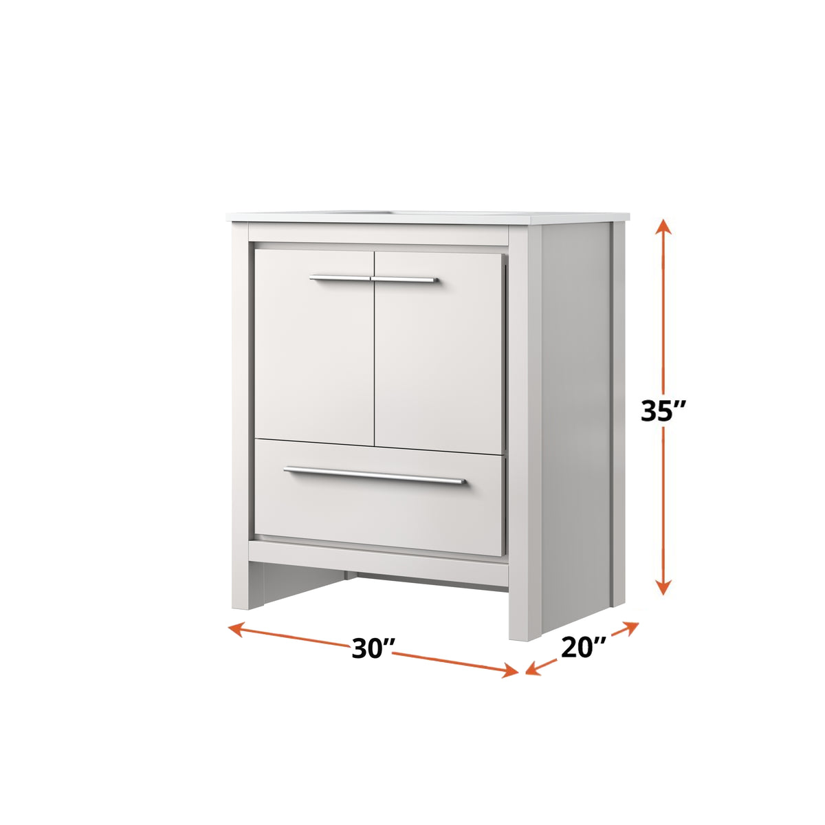 Lexora Lafarre 30 in. White Single Sink Bath Vanity