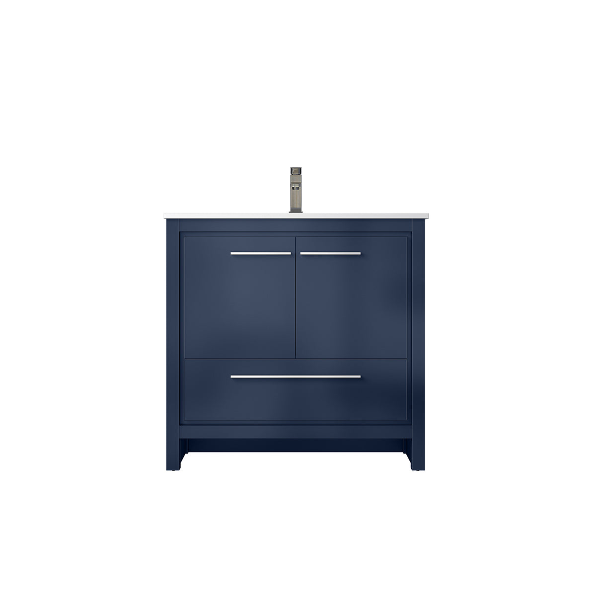 Lexora Lafarre 36 in. Navy Blue Single Sink Bath Vanity