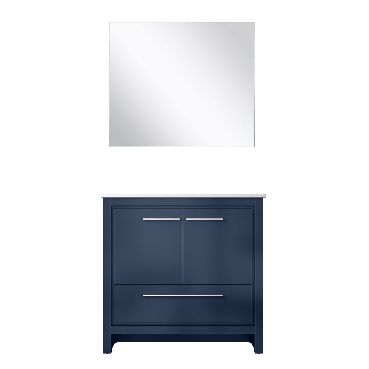Lexora Lafarre 36 in. Navy Blue Single Sink Bath Vanity