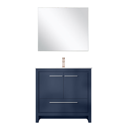 Lexora Lafarre 36 in. Navy Blue Single Sink Bath Vanity