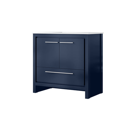 Lexora Lafarre 36 in. Navy Blue Single Sink Bath Vanity