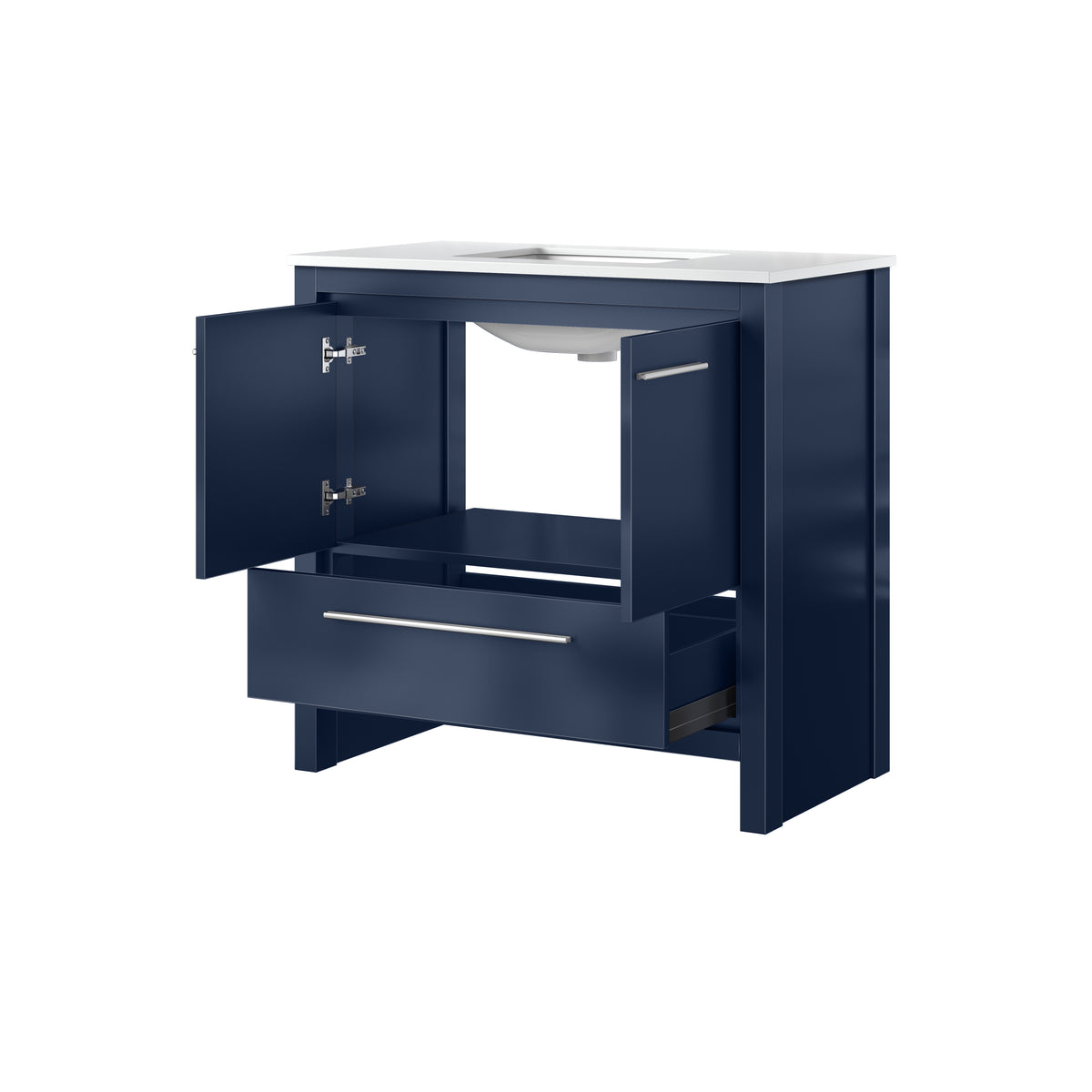 Lexora Lafarre 36 in. Navy Blue Single Sink Bath Vanity