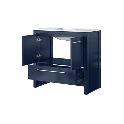 Lexora Lafarre 36 in. Navy Blue Single Sink Bath Vanity