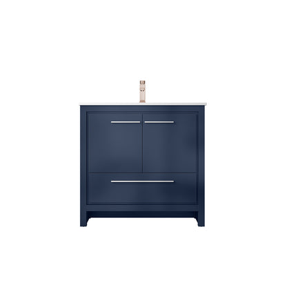 Lexora Lafarre 36 in. Navy Blue Single Sink Bath Vanity