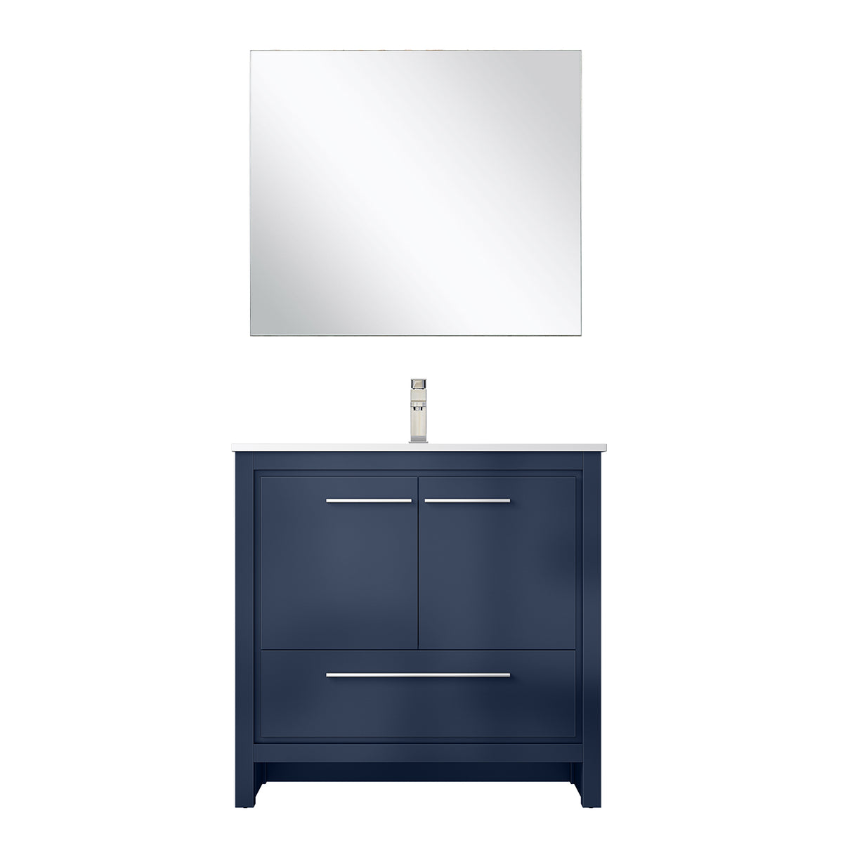 Lexora Lafarre 36 in. Navy Blue Single Sink Bath Vanity