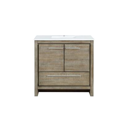 Lexora Lafarre 36 in. Rustic Acacia Single Sink Bath Vanity