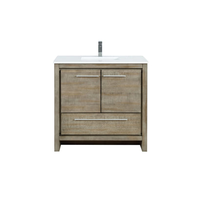Lexora Lafarre 36 in. Rustic Acacia Single Sink Bath Vanity