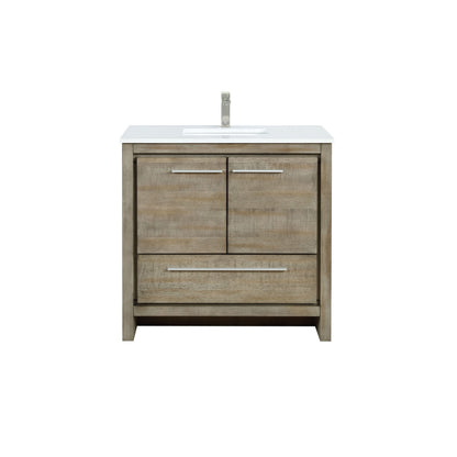 Lexora Lafarre 36 in. Rustic Acacia Single Sink Bath Vanity