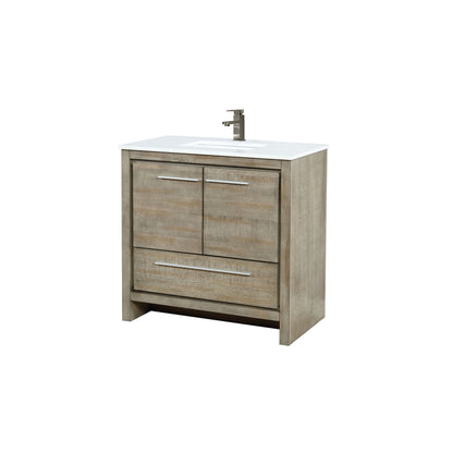Lexora Lafarre 36 in. Rustic Acacia Single Sink Bath Vanity